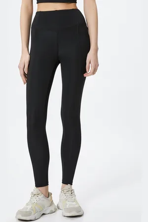 Koton Women High-Rise Ankle Length Training or Gym Tights