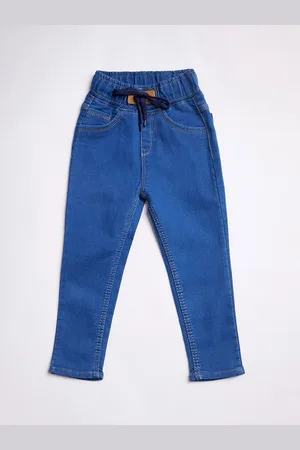 A-Okay Boys High-Rise Dark Shade Clean Look Stretchable Jeans