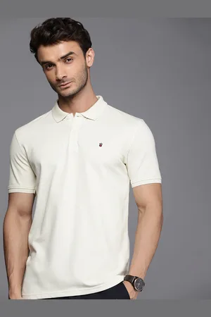 Louis Philippe Men Polo Collar Pure Cotton Slim Fit T-shirt