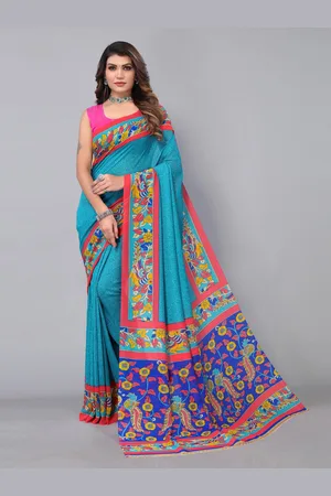 HRITIKA Ethnic Motifs Printed Brasso Saree