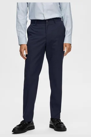 SELECTED Men Slim Fit Mid-Rise Formal Trousers