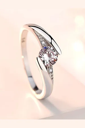 KARISHMA KREATIONS Set Of 2 Silver-Plated CZ-Studded Adjustable Finger Rings
