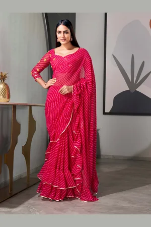 Tikhi Imli Leheriya Gotta Patti Saree