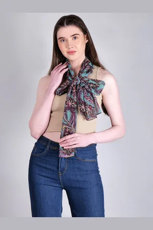 DressBerry Blue Ethnic Motifs Printed Scarf