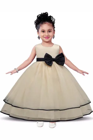 BAESD Girls Satin Round Neck Fit & Flare Maxi Party Dress Comes With A belt