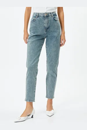 Koton Women Mid Rise Clean Look Light Shade Stretchable Cropped Jeans