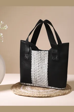 DEEBACO Colourblocked Oversized Structured Handheld Bag