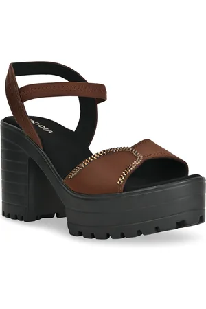 Rocia Open Toe Embellished Platform Heels