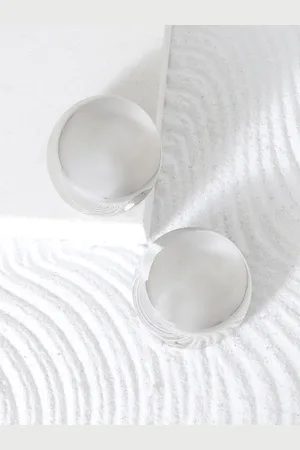 Joker & Witch Silver-Plated Contemporary Studs Earrings
