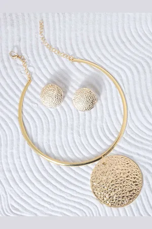 Joker & Witch Gold-Plated Necklace & Earrings