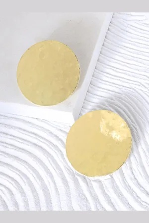Joker & Witch Gold-Plated Circular Studs Earrings