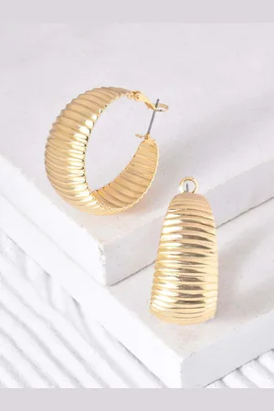 Joker & Witch Gold Plated Hoop Earrings