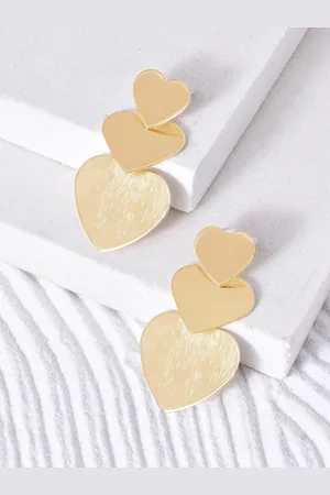 Joker & Witch Gold-Plated Contemporary Drop Earrings