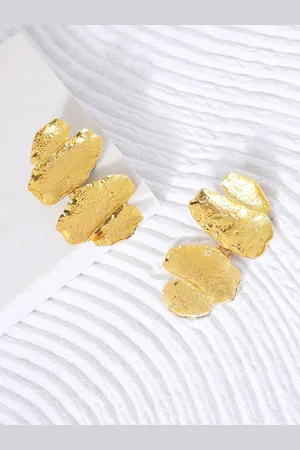 Joker & Witch Gold-Plated Contemporary Drop Earrings