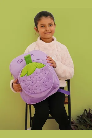 DukieKooky Kids Purple Grapes Embellished Soft Toy Bag