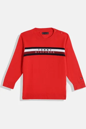 Tommy Hilfiger Boys Minimal Striped Pure Cotton Pullover