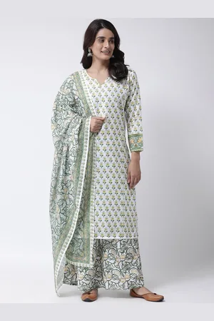 Hangup Women Green & Orange Printed Dupatta
