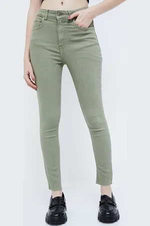 Lifestyle Women Skinny Fit Clean Look Cropped Cotton Jeans