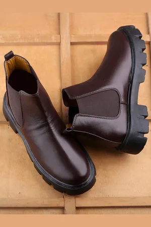 Roadster Men Round Toe Flatform Heeled Chelsea Boots