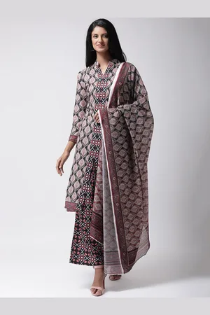 Hangup Women Black & Red Printed Dupatta