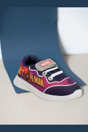 toothless Boys Navy Blue Spider-Man Printed Casual Shoes