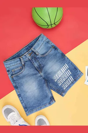 Pantaloons Boys Washed Denim Shorts
