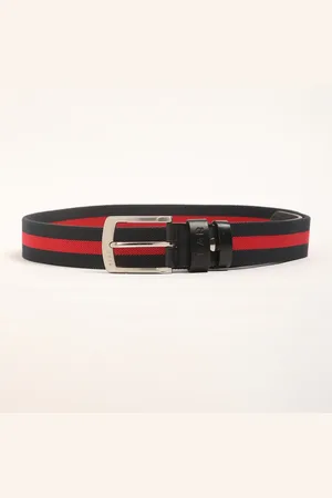The Bear House Men Striped Canvas Casual Belt