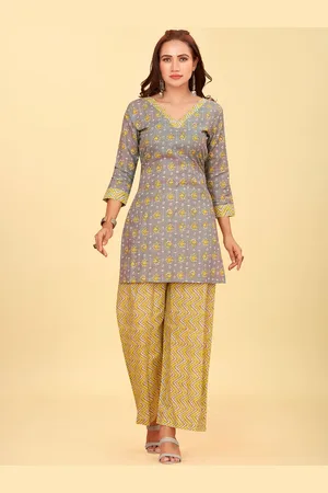 CHANSI Ethnic Motifs Printed Straight Kurta & Palazzos