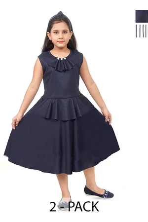 BAESD Girls Pack of 2 Printed A-Line Maxi Dress
