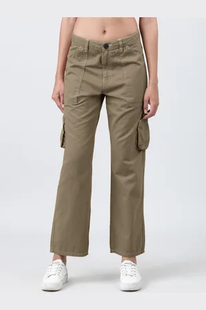 Bene Kleed Women Straight Fit Carpenter Style Trouser with Contrast Stitch