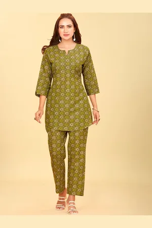 CHANSI Ethnic Motif Printed Straight Kurta Set