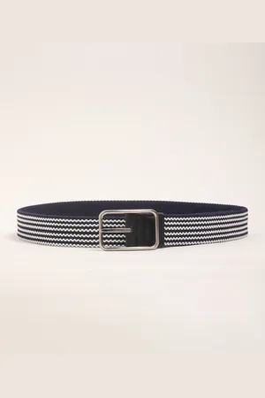 The Bear House Men Striped Canvas Casual Belt