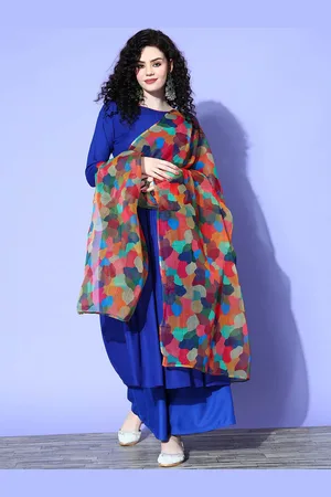 InWeave Shoulder Straps Anarkali Kurta with Palazzos & Dupatta