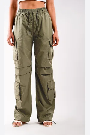 Ladies Cargo Combat Trousers Stretch Womens Elasticated Cotton Joggers  Pants | eBay