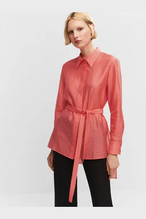 MANGO Women Casual Shirt with Belt