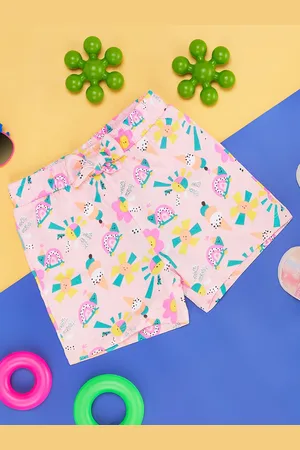 Pantaloons Girls Conversational Printed Pure Cotton Shorts