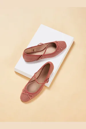 Pantaloons Embellished Round Toe Ballerinas With Bows