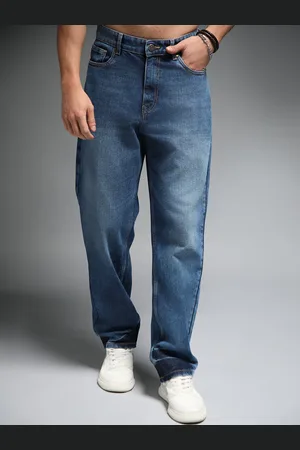 High Star Men Straight Fit Mid-Rise Clean Look Light Fade Cotton Jeans