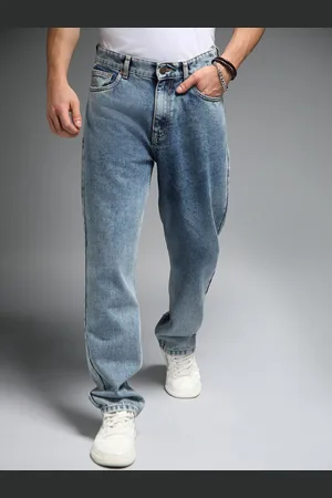 High Star Men Straight Fit Mid-Rise Clean Look Heavy Fade Cotton Jeans