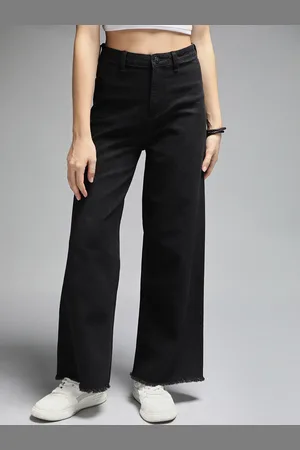 High Star Women Straight Fit High-Rise Clean Look Stretchable Jeans
