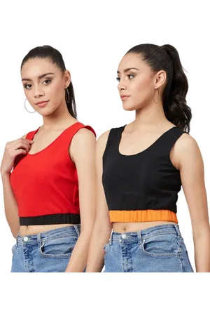 ATHENA Scoop Neck Sleeveless Crop Top