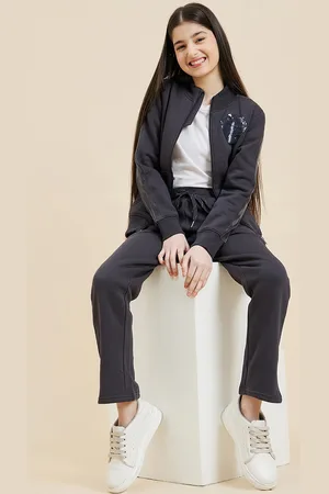 Sweet Dreams Boys Grey Cotton Printed Tracksuit