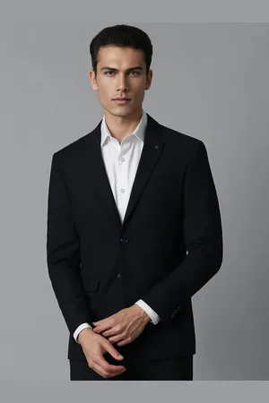 Louis Philippe Notched Lapel Slim Fit Single-Breasted Formal Blazers