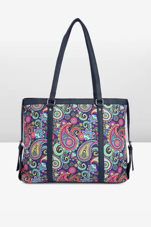 Sangria Ethnic Motifs Printed Oversized Shopper Tote Bag