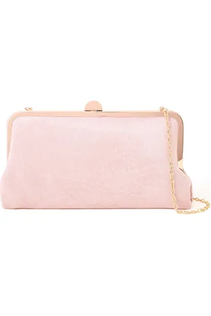 Accessorize London Suedette Clip Frame Clutch Bag