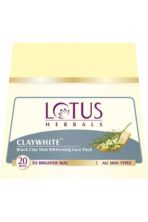 Lotus Sustainable Women Claywhite Black Clay Skin Whitening Face Pack