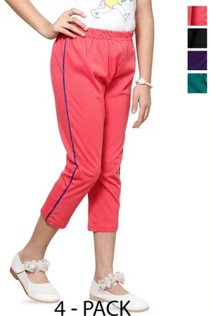 BAESD Girls Pack Of 4 Pure Cotton Capris