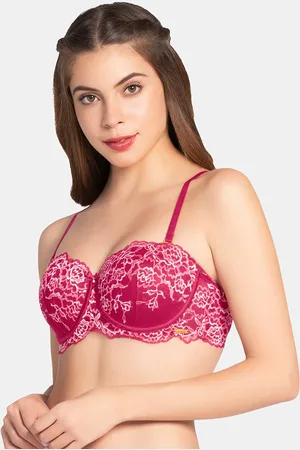 Buy Amante Non Padded Wirefree Lace Magic Bra BFOM17 - Bra for