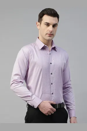 HANCOCK Standard Slim Fit Pintucked Spread Collar Long Sleeves Party Tuxedo Shirt