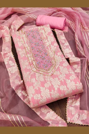 MANVAA Floral Woven Design Unstitched Dress Material